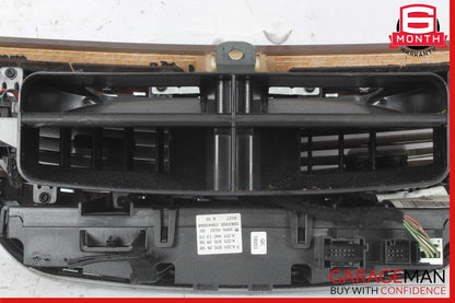 07-13 Mercedes W221 S550 Dash Center Cover Panel Air Vent w/ Door Wood Bezel Set