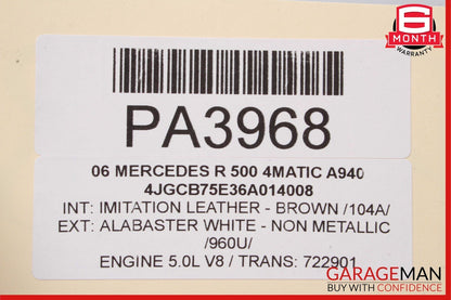 06-13 Mercedes W251 R320 R350 R500 Left Side Skirt Rocker Panel OEM