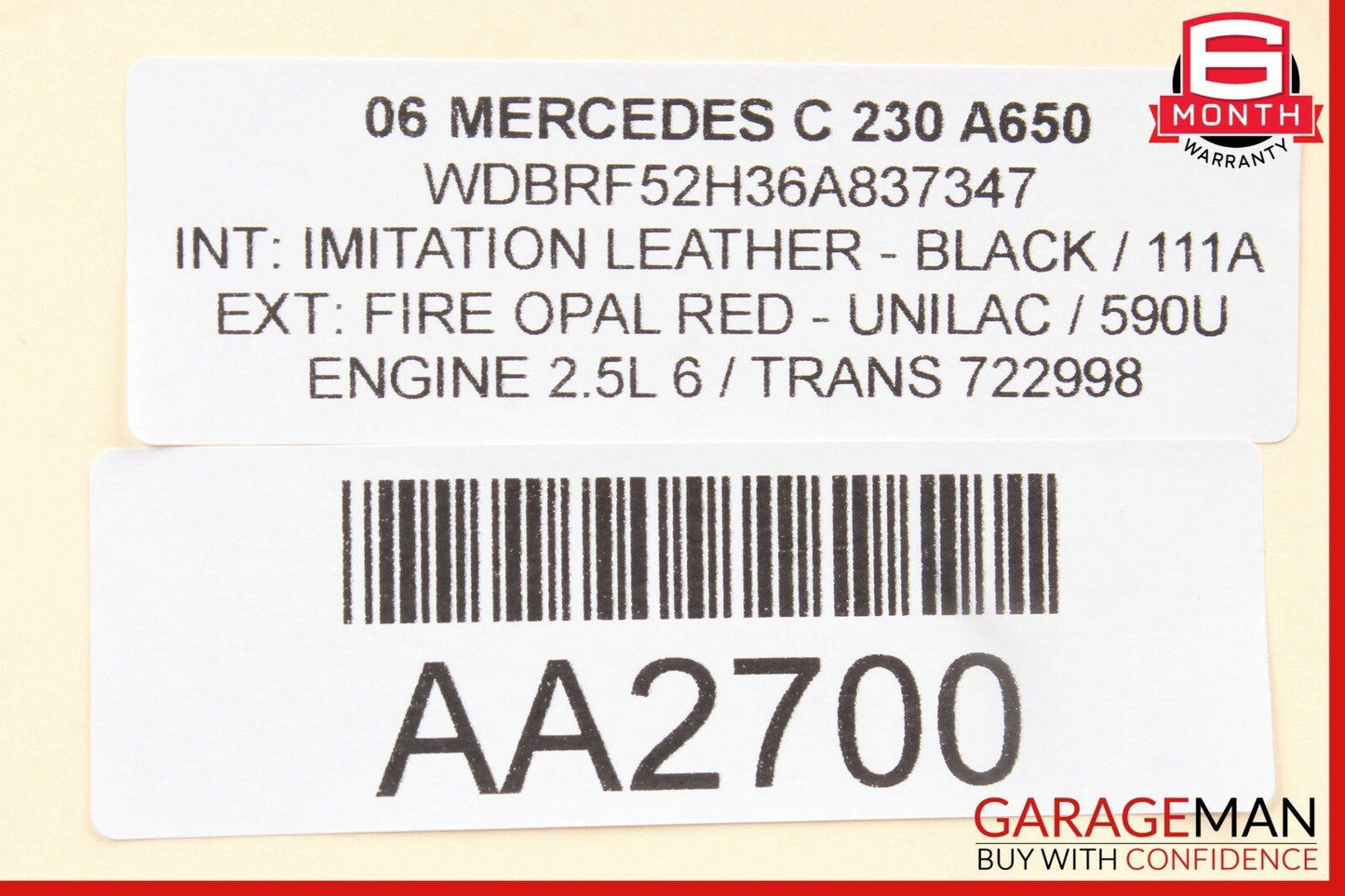 01-07 Mercedes W203 C230 Sedan Rear Right Passenger Door Lock Latch Actuator OEM