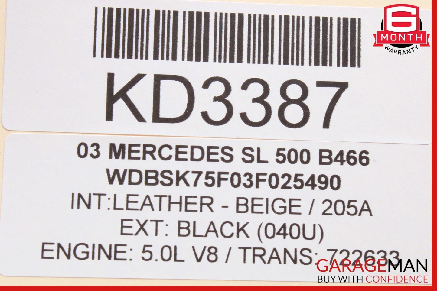 00-12 Mercedes SL500 CL500 CLK500 CL55 Front Right Side Window Regulator Motor