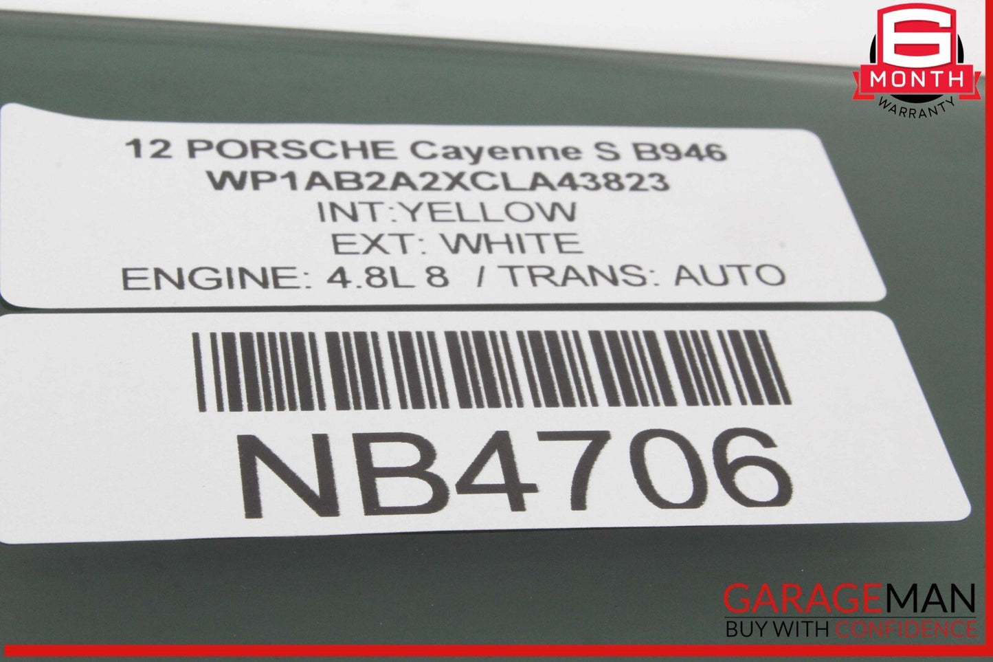 11-18 Porsche Cayenne S 958 Rear Left Driver Side Door Window Glass OEM