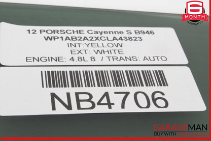11-18 Porsche Cayenne S 958 Rear Left Driver Side Door Window Glass OEM