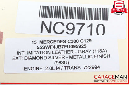15-20 Mercedes W205 C300 GLC300 2.0L Engine Mounted Intercooler 2740900614 OEM