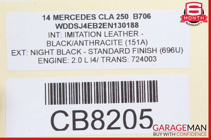 14-18 Mercedes W117 CLA250 Center Console Cup Holder Cupholder Assy Black