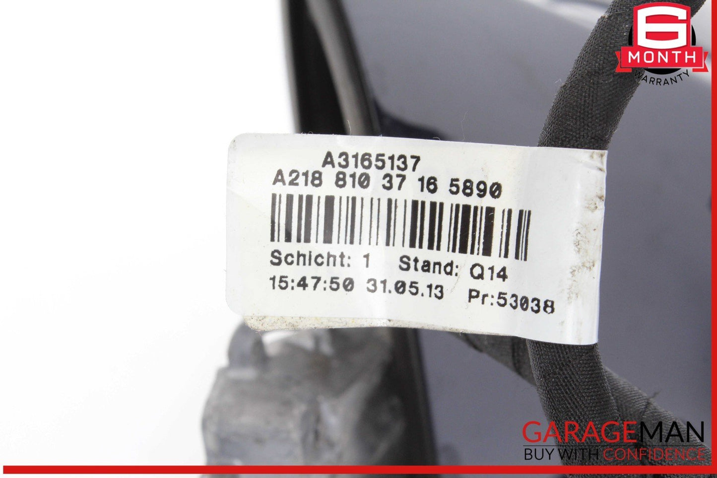 12-18 Mercedes W218 CLS550 Left Side Door Rear View Mirror w/ Blind Spot OEM