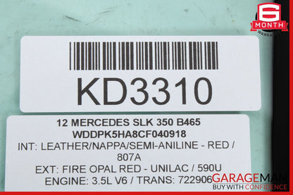 12-20 Mercedes R172 SLK350 SLK250 Rear Left Side Quarter Window Glass OEM