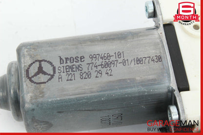 07-13 Mercedes W221 S550 S600 S63 AMG Rear Left Door Window Regulator Motor Unit