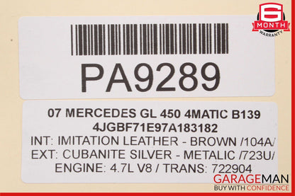 06-12 Mercedes X164 GL450 Cooling Radiator AC A/C Condenser Fan Motor Assembly
