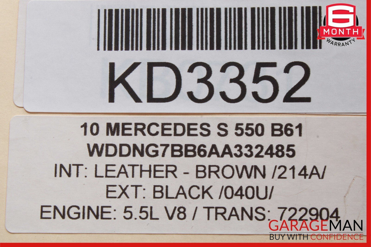 10-13 Mercedes W221 S550 S400 S63 AMG Rear Right Passenger Side Tail Light Lamp
