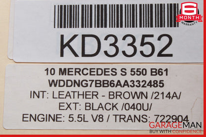 10-13 Mercedes W221 S550 S400 S63 AMG Rear Right Passenger Side Tail Light Lamp