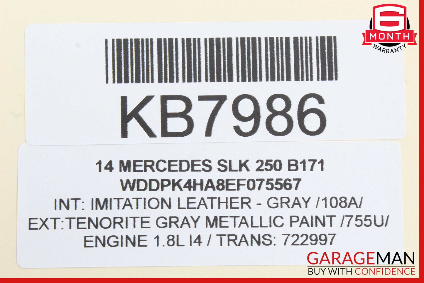 08-17 Mercedes R172 SLK250 E350 C250 Trunk Lid Latch Lock Actuator OEM