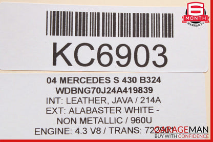 00-06 Mercedes S430 CL500 Front Right Side Exterior Door Handle Alabaster White
