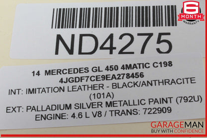 12-19 Mercedes X166 GL450 4MATIC Front Right Side Window Regulator Motor OEM