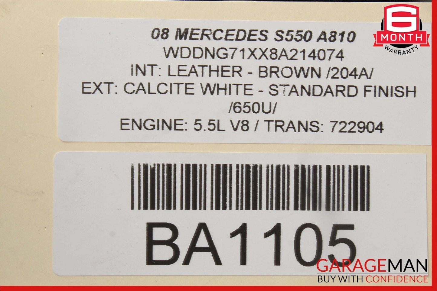 07-13 Mercedes W221 S500 S550 CL550 Airmatic Air Suspension Compressor Pump OEM