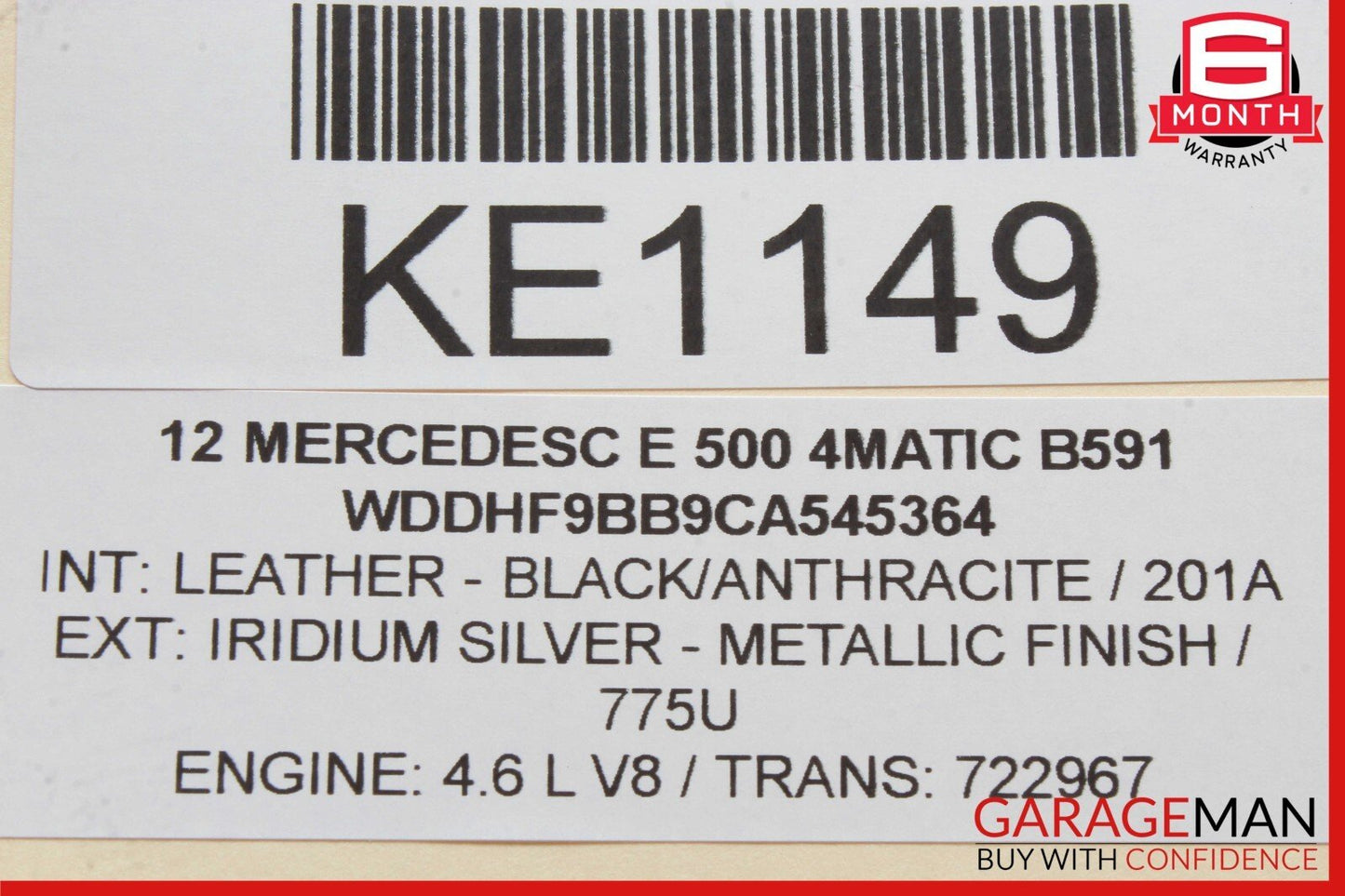 10-16 Mercedes W212 E550 SL550 SL400 C250 Active Lane Assist Front Camera OEM