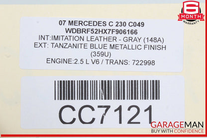 01-07 Mercedes W203 C230 C240 Front Bumper Reinforcement Impact Crash Rebar Bar