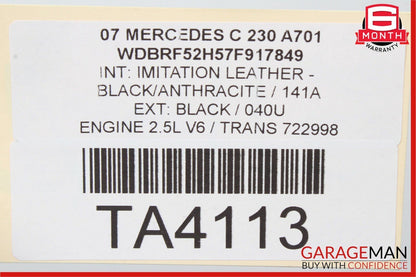 01-07 Mercedes W203 C230 C32 AMG Left Side Skirt Rocker Panel Molding OEM