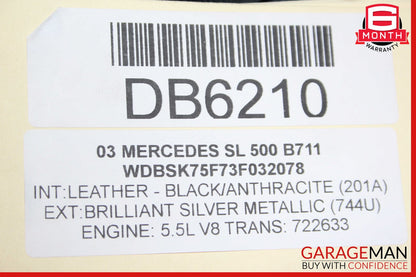 03-08 Mercedes R230 SL500 Front Right Side Wing Fender Panel Silver OEM