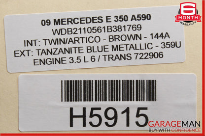 06-11 Mercedes E350 E550 CLS350 CLS550 Rear Right Side Door Controller Module