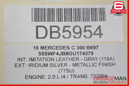 15-16 Mercedes W205 C300 C350e Front Right Side Interior Door Panel Trim Assy