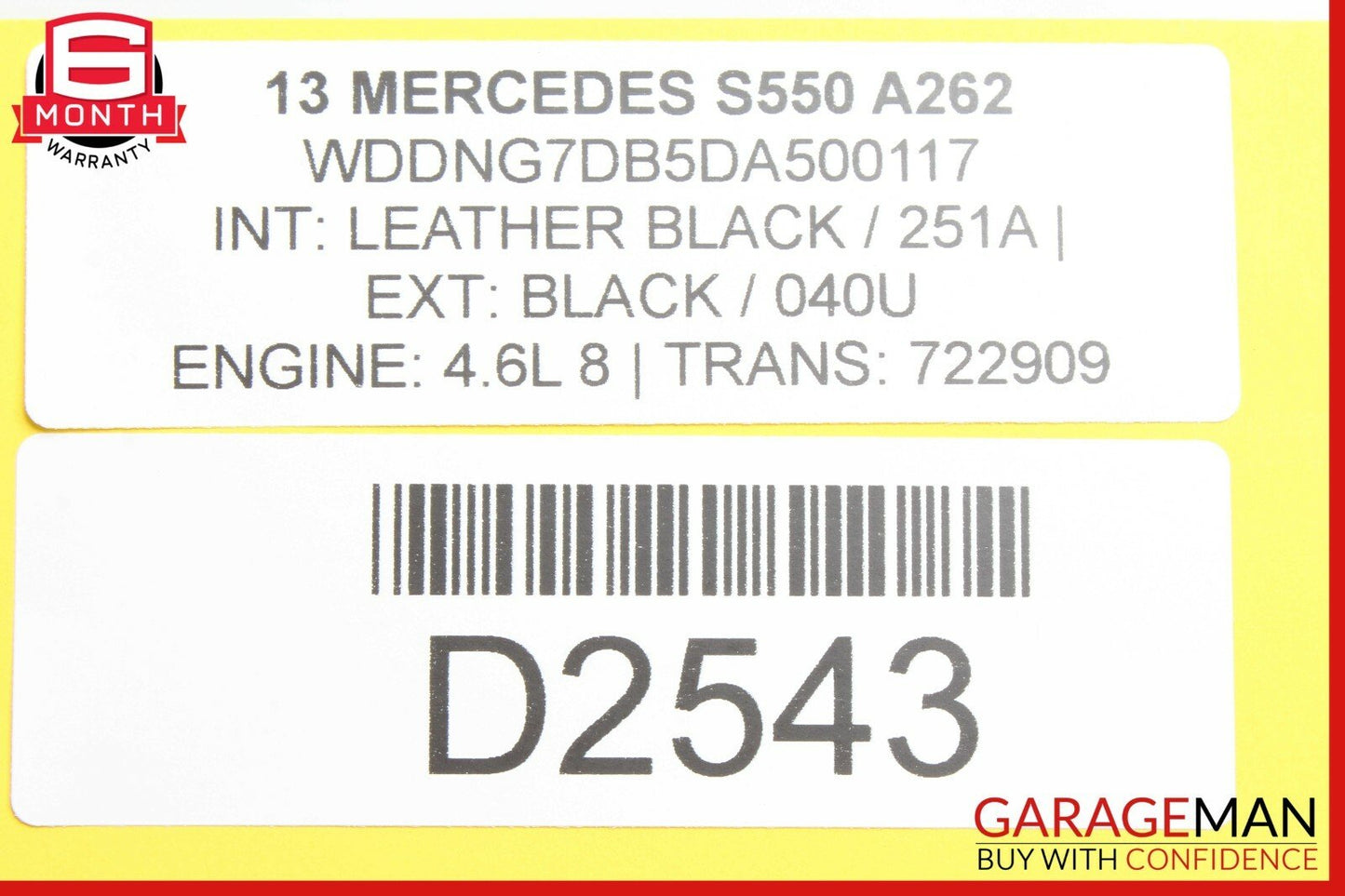 07-13 Mercedes W221 S550 S63 AMG Rear Right / Left Door Control Module Q02 OEM