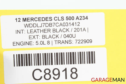 12-16 Mercedes W218 CLS500 Front Right Side Seat Belt Seatbelt Receiver Buckle