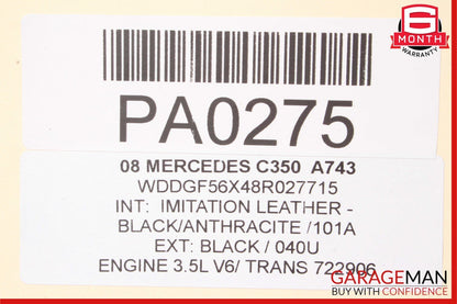 08-14 Mercedes W204 C350 AMG Sport Sedan Left Side Skirt Rocker Molding Moulding