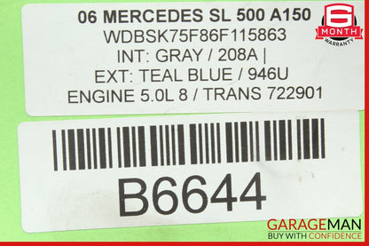 03-08 Mercedes CLS500 SLK280 SL500 Sirius Satellite Radio Receiver Module Unit