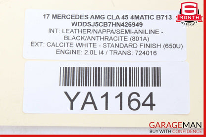 14-20 Mercedes W117 CLA250 GLA250 Front Interior Fuse Box Relay Assembly OEM