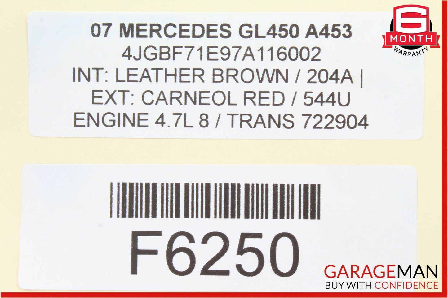 07-12 Mercedes X164 GL450 GL350 Trunk Lid Tailgate Hatch Handle 1647400993 OEM