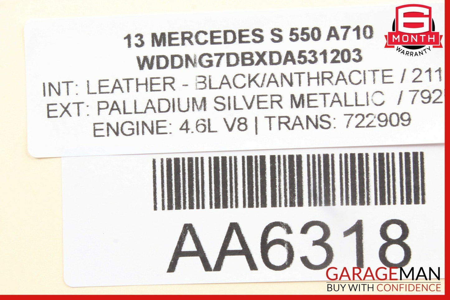 07-13 Mercedes W221 S550 Rear Left Driver Side Door Window Regulator Motor OEM