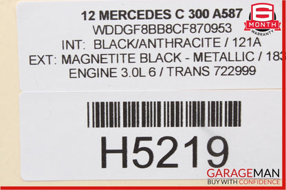 08-14 Mercedes W204 C300 Rear Left Driver Side Door Window Regulator Motor OEM