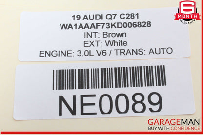17-19 Audi Q7 Front Dash Multifunctional Combination Control Switch OEM