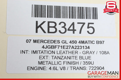 06-10 Mercedes X164 GL450 4MATIC Front Left Driver Door Control Module OEM
