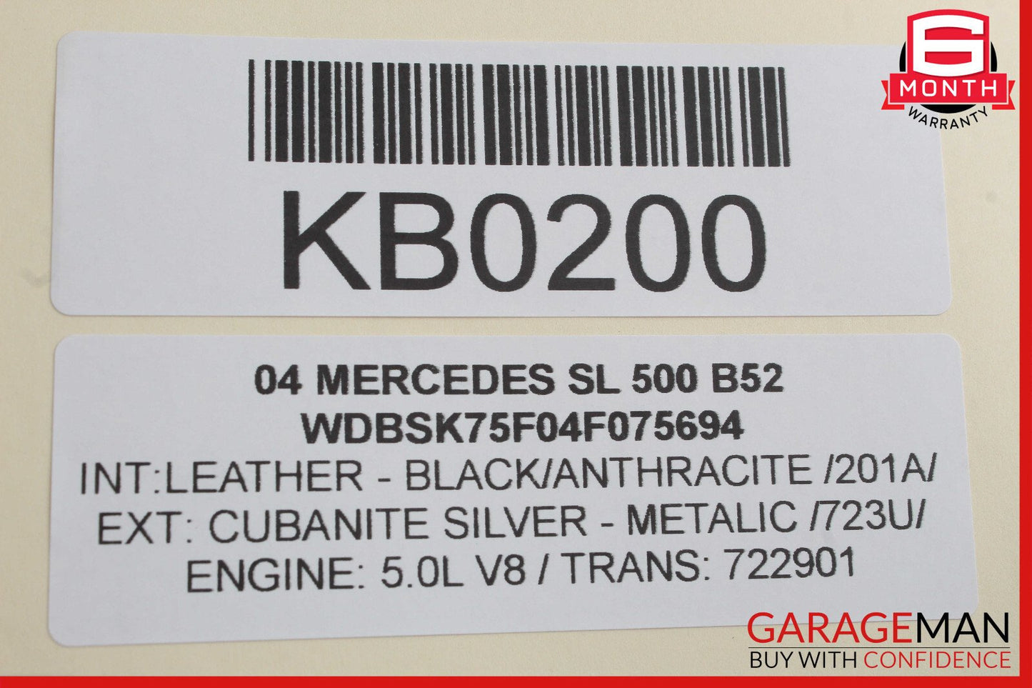 03-12 Mercedes R230 SL500 SL55 SL550 Door Control Module Left Driver Side OEM