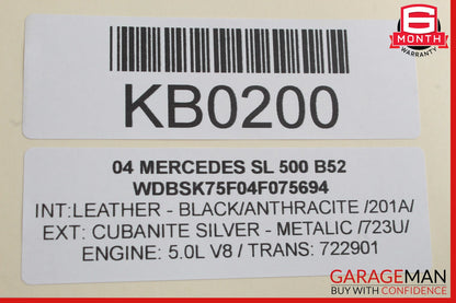 03-12 Mercedes R230 SL500 SL55 SL550 Door Control Module Left Driver Side OEM