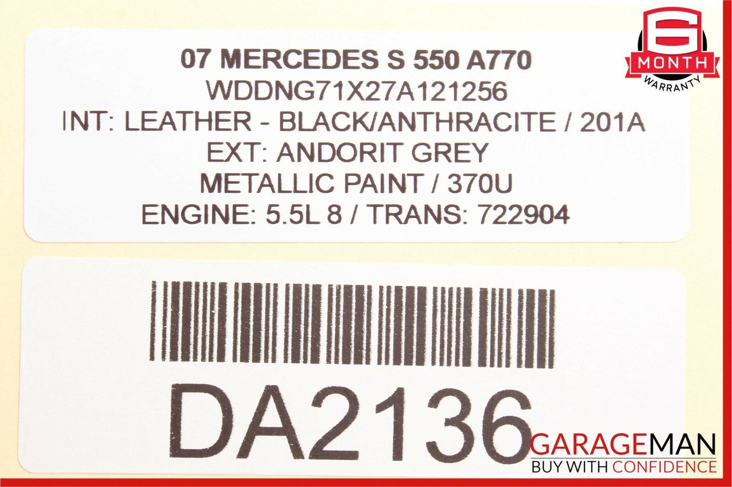 07-13 Mercedes W221 S550 S63 AMG Top Roof GPS Shark Fin Antenna OEM