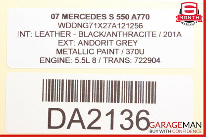 07-13 Mercedes W221 S550 S63 AMG Top Roof GPS Shark Fin Antenna OEM