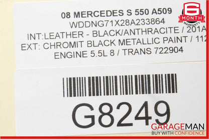 07-14 Mercedes S550 CL600 Front Right Side Keyless Go Door Lock Latch Actuator