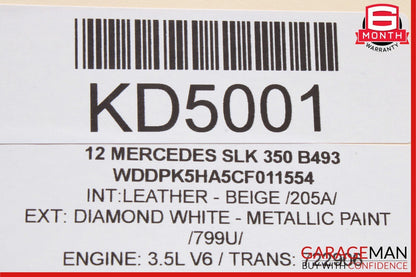 12-14 Mercedes R172 SLK250 SLK350 Rear Fuse Relay Junction Box Assembly OEM
