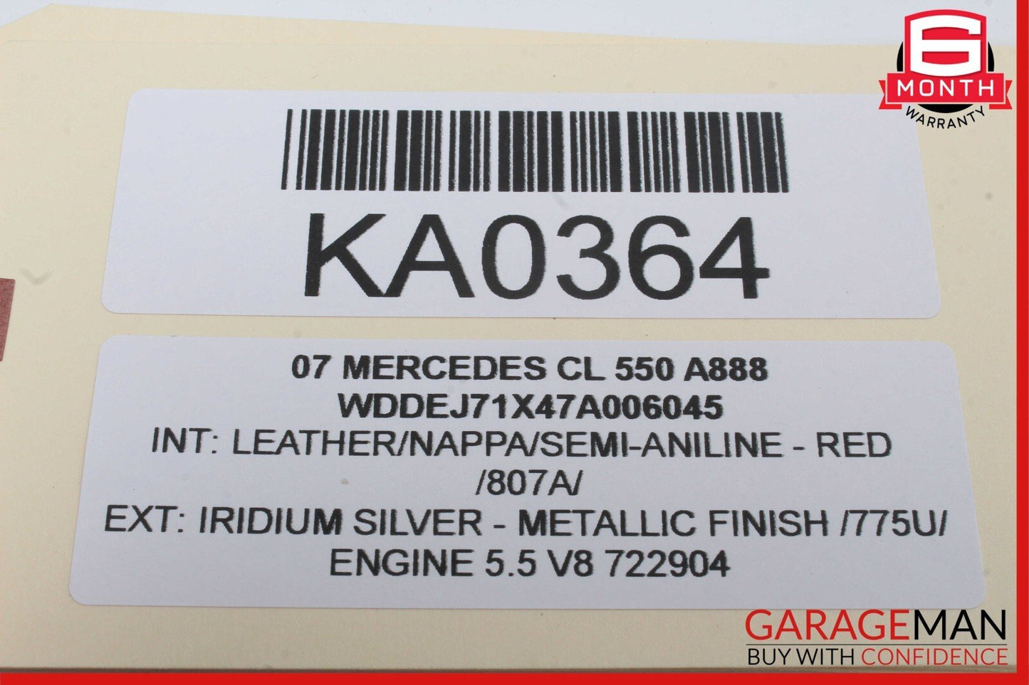 07-14 Mercedes W216 CL500 Front Left Side Door Handle Keyless Go Iridium Silver