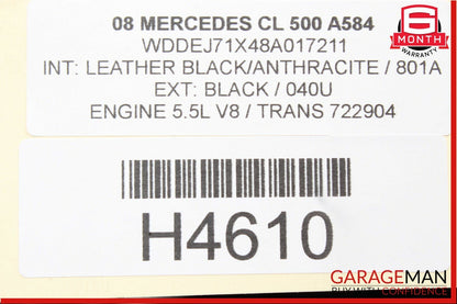07-13 Mercedes W216 CL500 CL63 Right Passenger Side Door Handle Keyless Go OEM