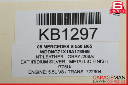 07-14 Mercedes W221 S550 S63 CL65 AMG Rear Trunk Lid Latch Lock Actuator OEM