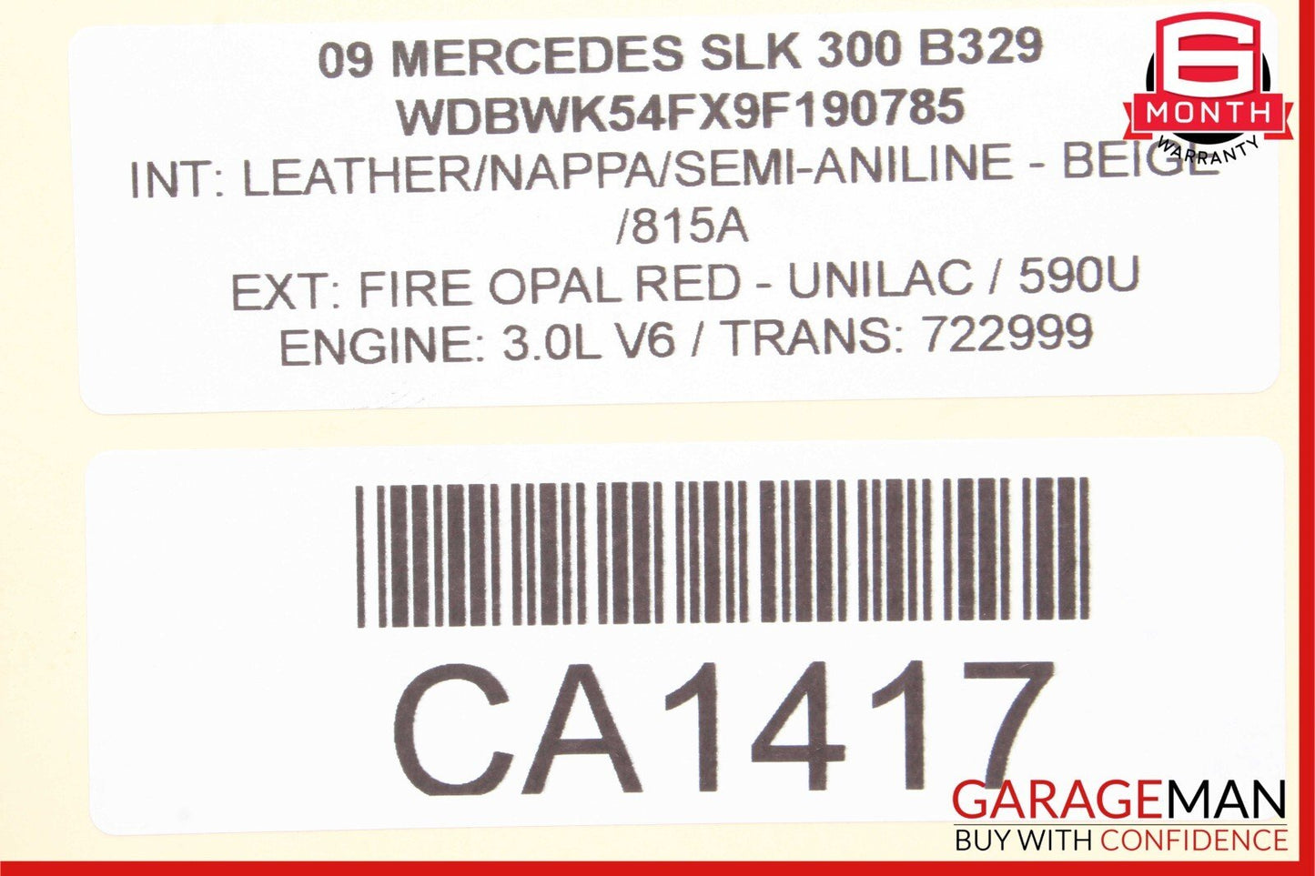 05-11 Mercedes R171 SLK200 SLK300 SLK350 Front Right Side Lower Control Arm RWD