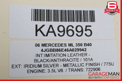 06-13 Mercedes ML350 GL450 Front Right Side Exterior Door Handle Assembly Silver