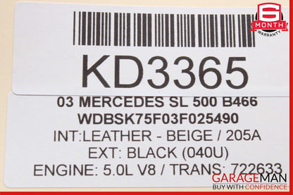 00-03 Mercedes R230 SL500 CL55 Keyless Go Entry Control Module 2305450132 OEM