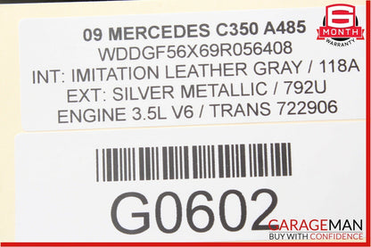 08-15 Mercedes W204 C350 Trunk Lid Lock Latch Actuator w/ Cylinder Mechanism OEM