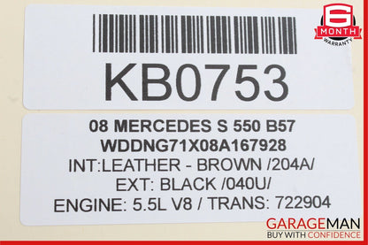 07-13 Mercedes W221 S450 S550 Rear Right or Left Side Door Control Module Unit