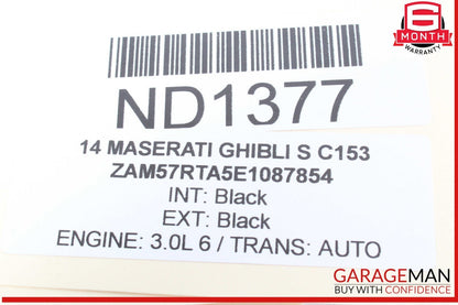 14-22 Maserati Ghibli S Levante Rear Right Side Window Regulator Motor OEM