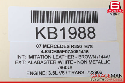 06-13 Mercedes W251 R350 GL450 Front Left Side Door Control Module Unit OEM